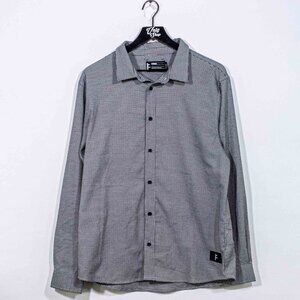 Former Skate Button Shirt Medium Black White Plaid Gingham Dane Reynolds Top